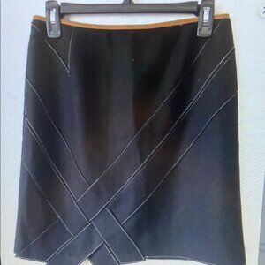 Black 100% Wool Mini Skirt